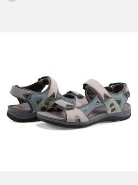 Earth Origins Women's Multi-Tone Gray Blue Sandals